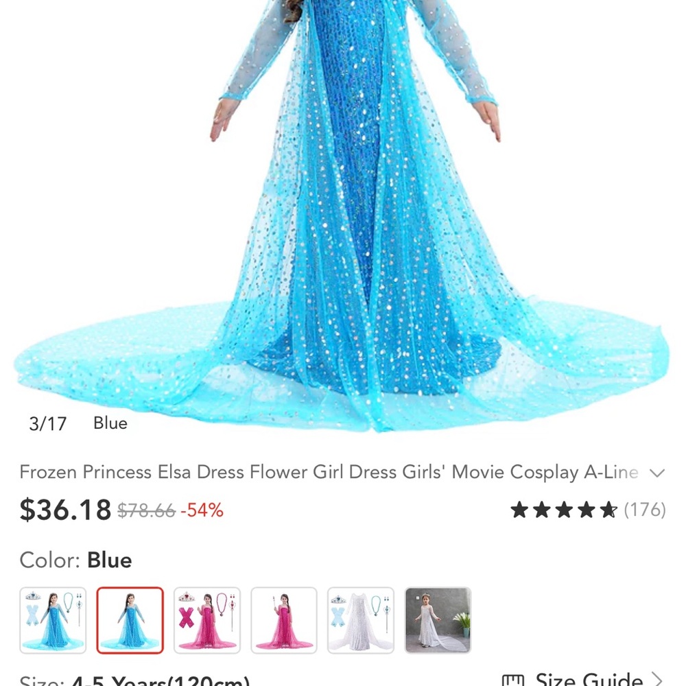 Jerris Apparel, Disney Frozen costume cm120 4/5. See pics